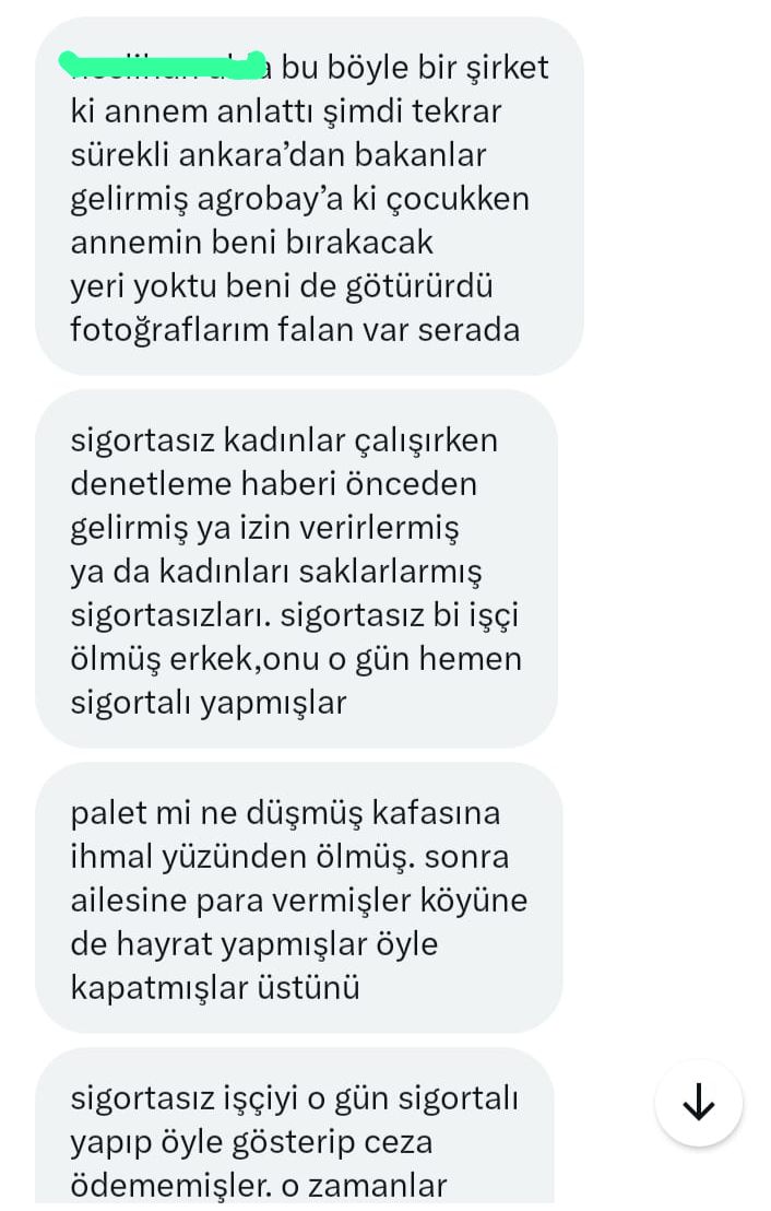 tarimsendikasi's tweet photo. Agrobay'ın foyası bir bir ortaya dökülüyor. Kadın istihdamı güzellemesi altında vahşeti okuyalım.

Sen de Agrobay'ı anlat, paylaşalım.

#KadınDüşmanıAgrobay https://t.co/b1ohPwEiiI
