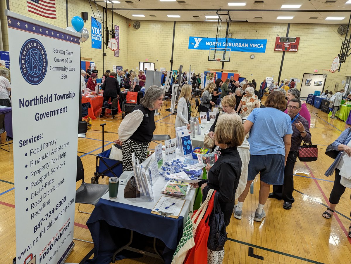 NorthfieldTWPIL's tweet photo. Last week, Township Assessor Alida Nally had a great time chatting with residents at Senior Palooza hosted by the @nsymca! Great event- thank you to the NSYMCA for having us! https://t.co/vCVbAI9JJU