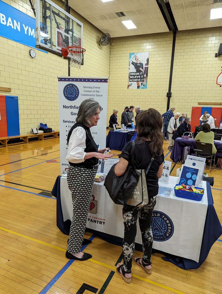 NorthfieldTWPIL's tweet photo. Last week, Township Assessor Alida Nally had a great time chatting with residents at Senior Palooza hosted by the @nsymca! Great event- thank you to the NSYMCA for having us! https://t.co/vCVbAI9JJU