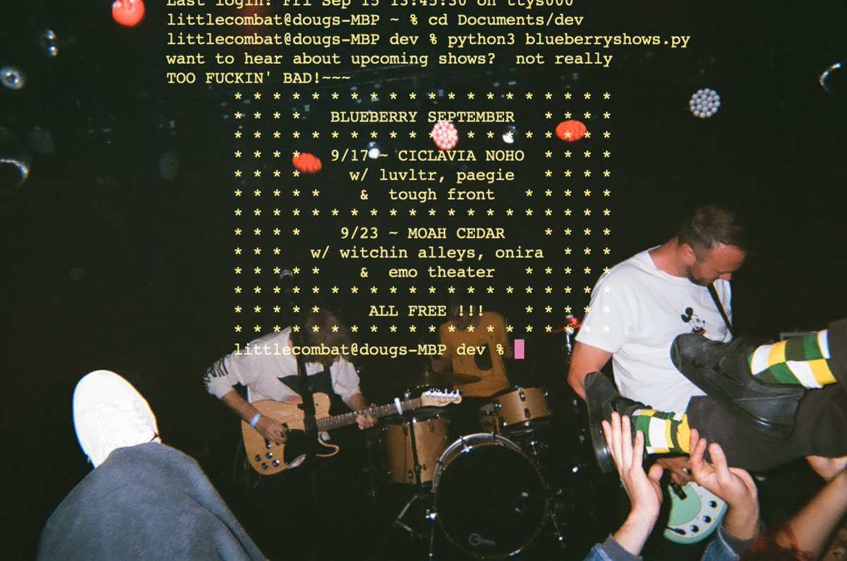 blueberryav's tweet photo. two shows next week ☆↓☆↓
this sunday → ciclavia noho
next saturday → moah cedar https://t.co/VwQveVHhkS