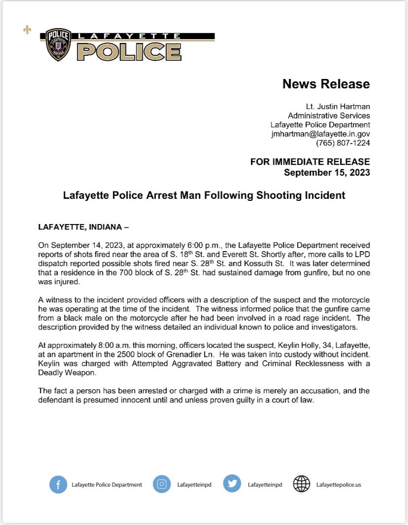 LafayetteINPD's tweet photo. https://t.co/OQGlPcx6Ea