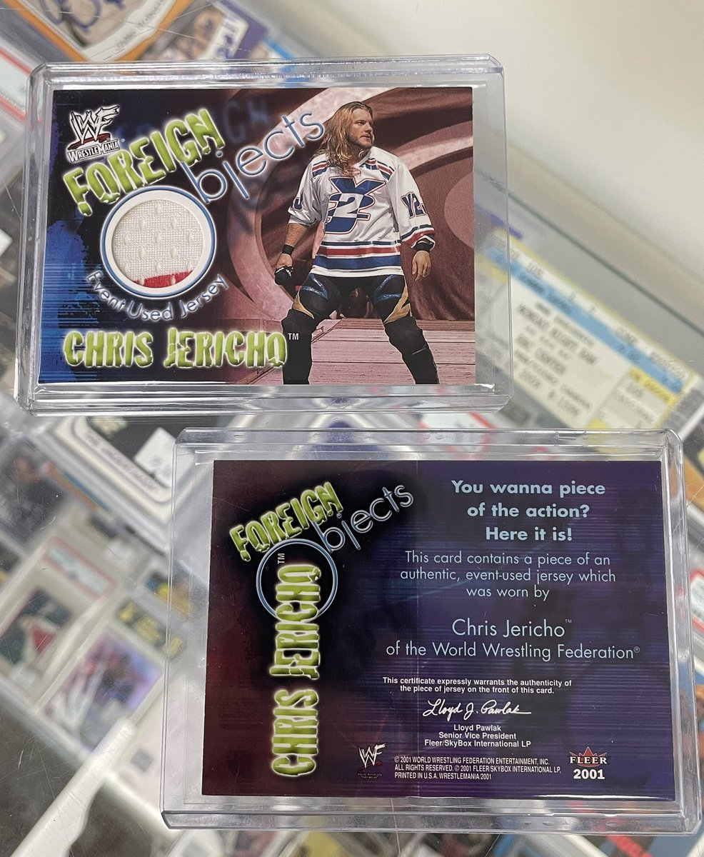 WrestlingGuyPHX's tweet image. We’ve got some pretty cool #wrestlingcards in store. Like these cool @IAmJericho Fleer cards!

#WGSPHX has the largest selection of #wrestlingtradingcards in Arizona. Tens of thousands of singles to help you fill your sets. 

Come check us out! 🌵