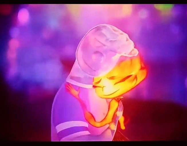 Ember and Wade are the cutest things in the world. 💙✨️🧡✨️🔥✨️💦 
#Elemental #Pixar #Disney100
