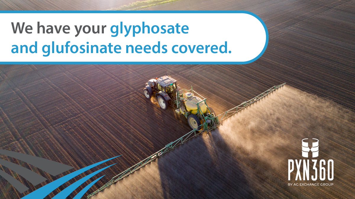 pxn360's tweet photo. Did you know you can purchase glyphosate and glufosinate with an Ag Exchange membership? Plus, we offer direct shipping to your farm! Learn more here: https://t.co/dyddN4YuwP #AgExchange #PXN360 #WestCdnAg https://t.co/sGfggSpIyn
