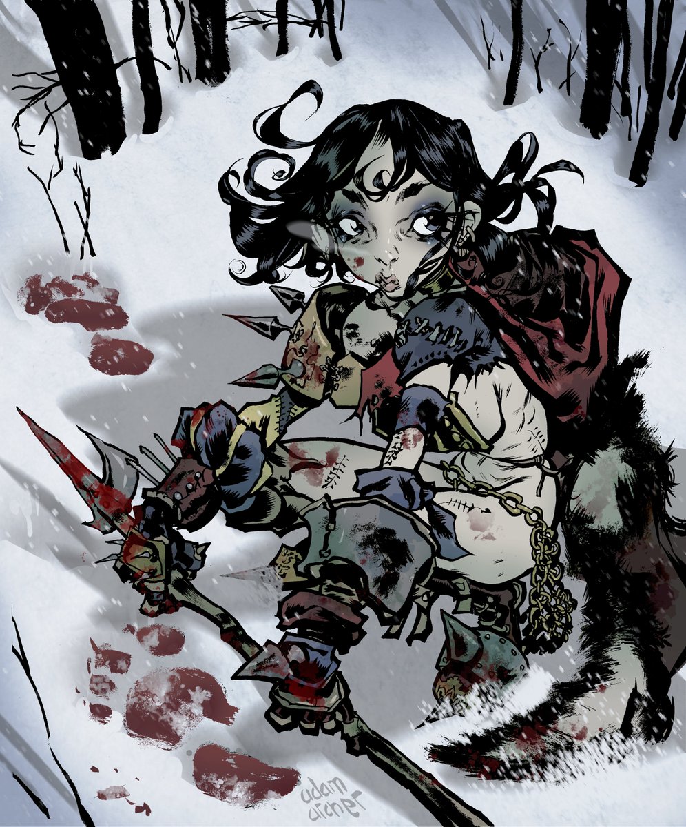 Jack_Stewart's tweet image. The Huntress.

#SnowWhite

She'll save herself.

#writing #author #publisher #art #drawing #illustration #artbook #ink #inks #inking #artbooks #conceptart #conceptartist #sketchaday #characterdesign #characterdesigner

Cover #artwork by the magnificent @AdamArcherArt.