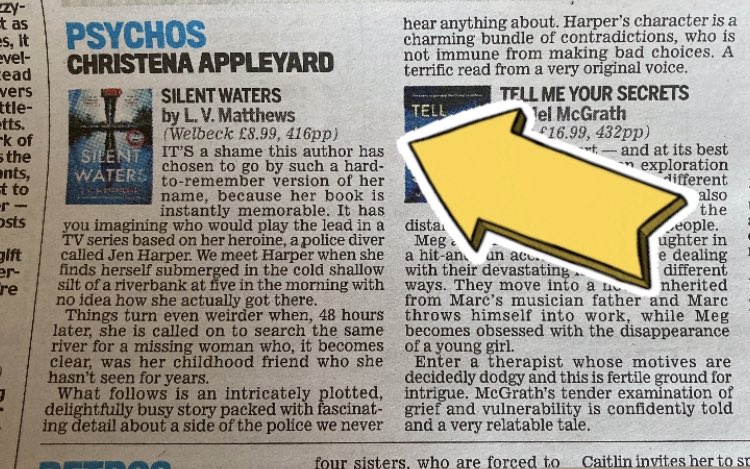 Liv Matthews, author (@lv_matthews) on Twitter photo Book of the week in The Sun! And also in featured in The Daily Mail (with an exclusive first chapter online!!)
Thank you so much to <a href="/EmmaDowson1/">Emma Dowson</a> for this amazing PR! 😊😊 Book of the week in The Sun! And also in featured in The Daily Mail (with an exclusive first chapter online!!)
Thank you so much to <a href="/EmmaDowson1/">Emma Dowson</a> for this amazing PR! 😊😊