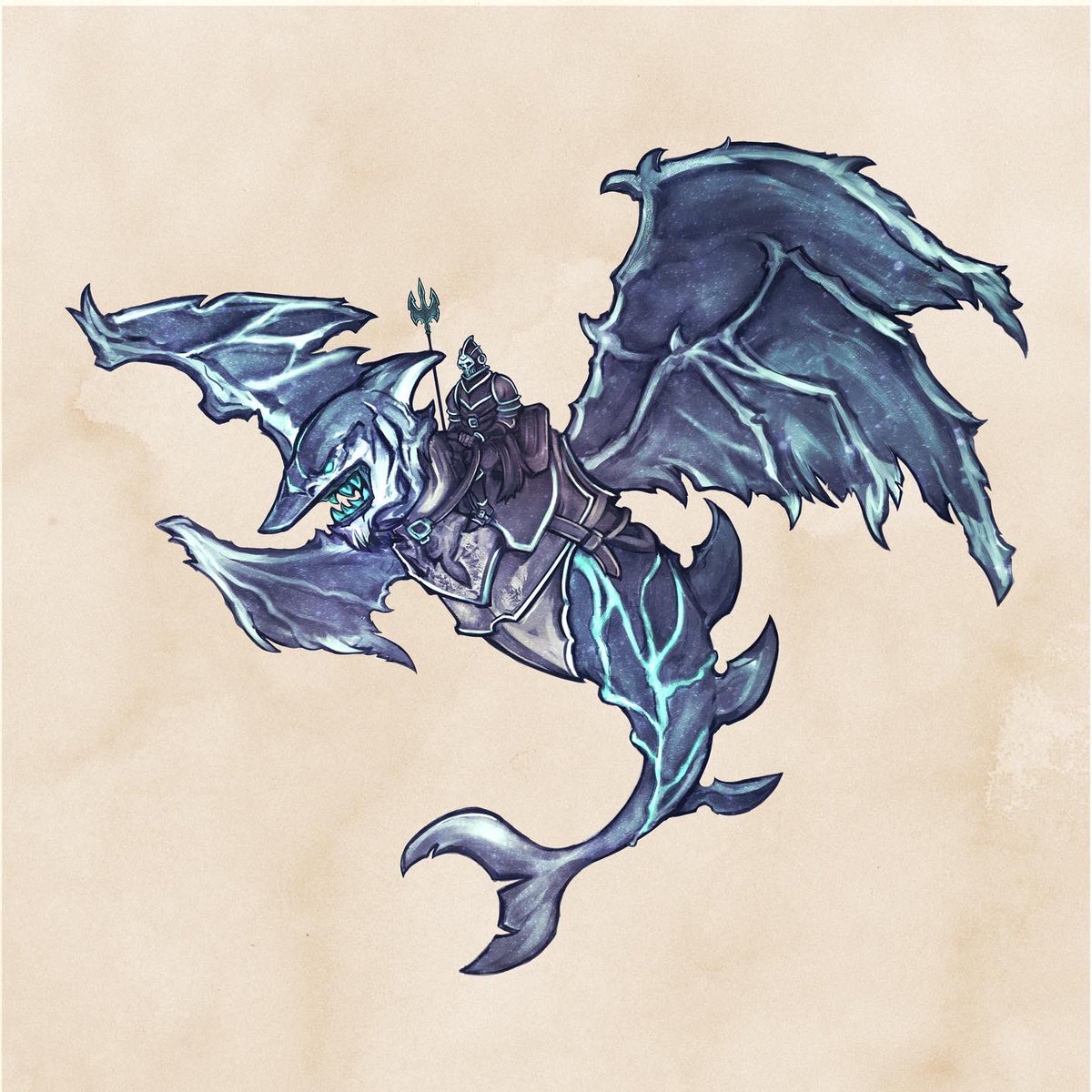 We had a killer time on our last Curious Creations Twitch stream, where <a href="/Alec_Azzam/">Alec Azzam</a> and I were joined by the amazing <a href="/RoninjutsuArt/">🗡️𝕽𝖔𝖓𝖎𝖓𝖏𝖚𝖙𝖘𝖚🗡️</a> ! We took on the challenge of depicting our interpretation of Alec’s description of a Star Lancer from D&amp;D, without looking it up, and I love them.