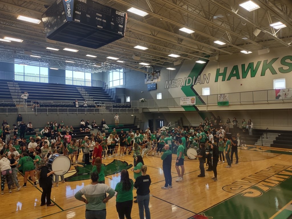The pep rally was awesome, the games were a blast, and the tug of war was intense! Over 1,000 voices all cheering M-E-R-I-D-I-A-N!!!