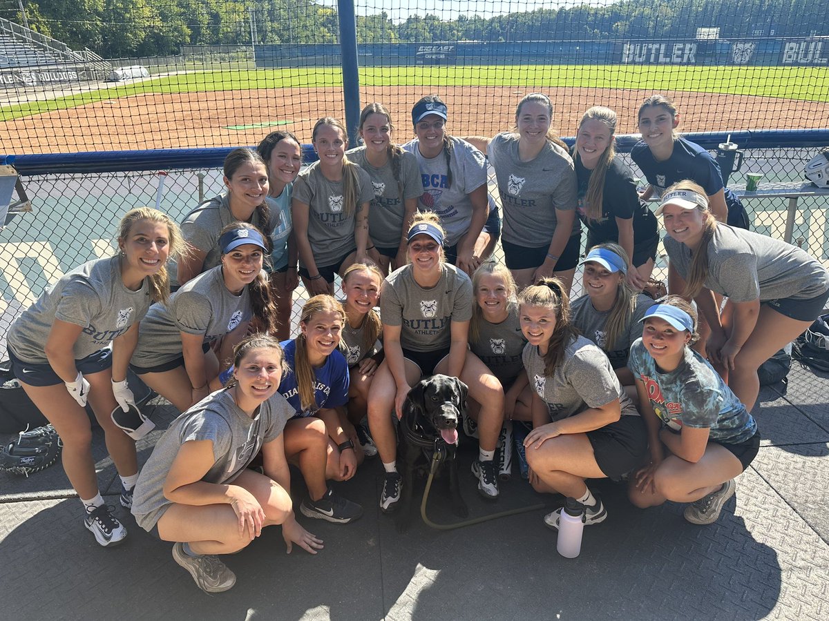 <a href="/ButlerSoftball/">Butler Softball</a> loved spending time with our emotional support dog in training, Sully today!