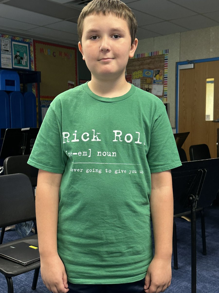 @OaElem will never give you up. #rickroll  #maybeitstimeforthemtogiveitup #tuba #bandjokes #elementaryband #bandisfun #relationshipsbeforecontent #toomanyrickrollsthisyearalready……