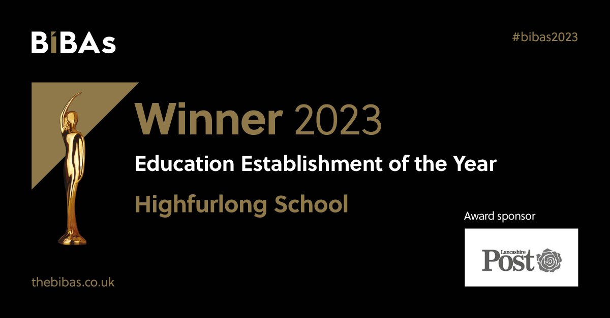 The BIBAs 2025 (@bibas2025) on Twitter photo This yearβs Education Establishment of the Year has been won by the amazing @highfurlong in Blackpool! What an incredible achievement, well done. Itβs sponsored by the <a href="/leponline/">Lancashire Post</a> #BIBAS2023 This yearβs Education Establishment of the Year has been won by the amazing @highfurlong in Blackpool! What an incredible achievement, well done. Itβs sponsored by the <a href="/leponline/">Lancashire Post</a> #BIBAS2023