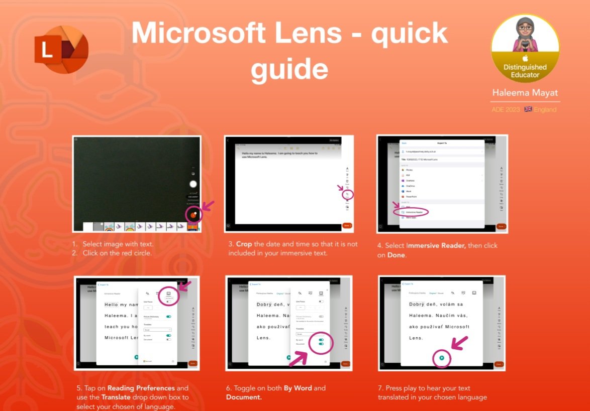 Learning is key - translating 

⭐️EAL learners
⭐️Translating text to another language
⭐️Communicating with parents who don't speak English

Thank you ADE family for the endless teaching days! 🤩

#EAL #teachingtools #ADE2023 #MicrosoftLens #translationapp #translating