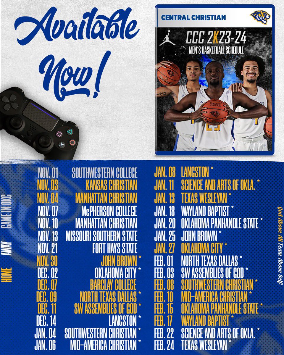 Season Loading…📶

Our 23’-24’ schedule is here! #GodAboveAllTeamAboveSelf