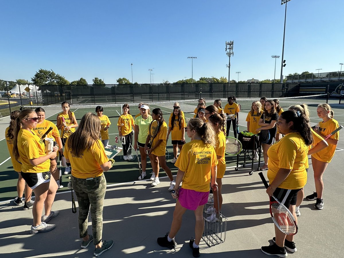 Incredibly proud of this Tennis team! Sharing successes. Emphasizing our core values. Focused and engaged!