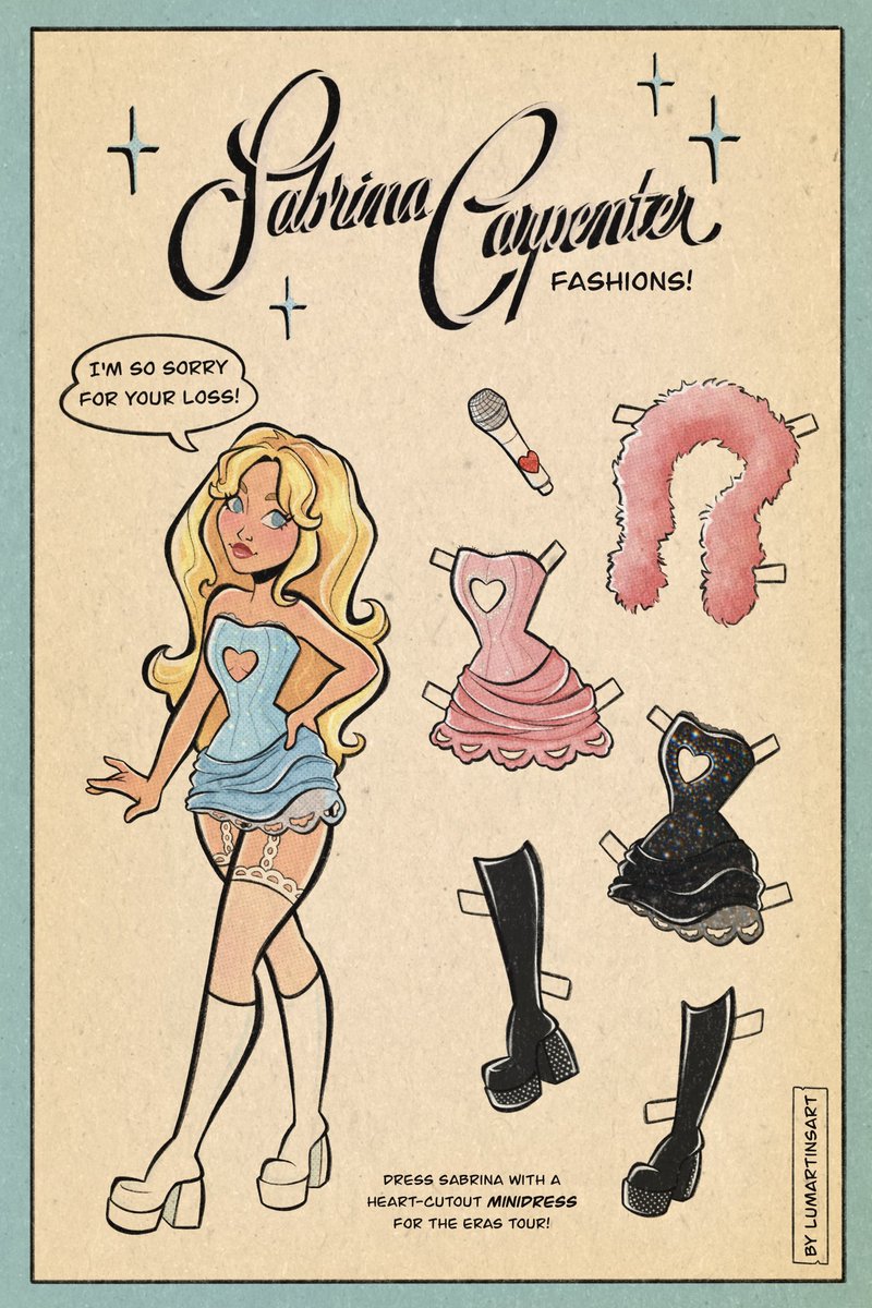 sabrina carpenter dress up doll ✨🩵