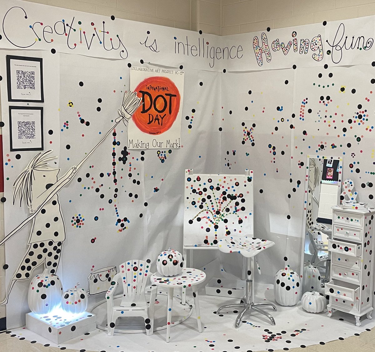 Hoffmann Elementary (@nisdhoffmann) on Twitter photo Happy #InternationalDotDay! <a href="/ArtWithMrsBaker/">Jennifer Baker</a> and our Hoffmann Hawks created this beautiful art installation in celebration of <a href="/peterhreynolds/">Peter H. Reynolds</a> beautiful story of individualism. We create beautiful things when we come together with our differences! 🎨🌈 Happy #InternationalDotDay! <a href="/ArtWithMrsBaker/">Jennifer Baker</a> and our Hoffmann Hawks created this beautiful art installation in celebration of <a href="/peterhreynolds/">Peter H. Reynolds</a> beautiful story of individualism. We create beautiful things when we come together with our differences! 🎨🌈