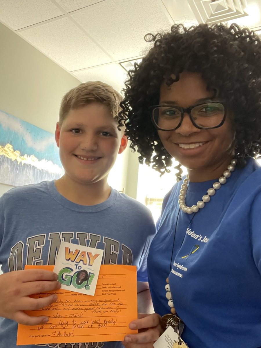 🎉Huge Congratulations to Tyler and Brady on earning positive office referrals today for working hard in class! Way to go, Tyler and Brady! #AESpride