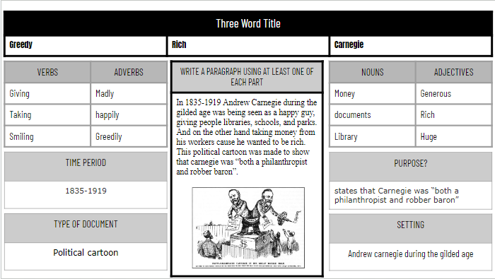 JustinUnruh16's tweet photo. Did some #8parts in US History today covering Political Cartoons during the Gilded Age. #Eduprotocols https://t.co/2D7Z1ZYjMF