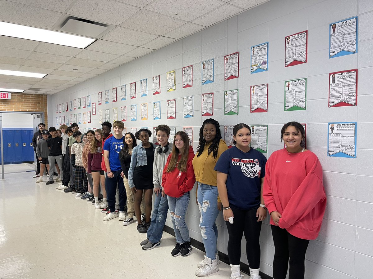 Happy Hispanic Heritage Month! Spanish 1 classes researched influential Hispanics and created a hallway display!  6th hour is pictured here