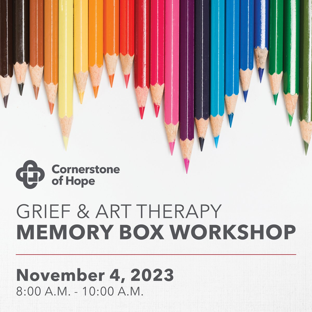 ClevelandCOH's tweet image. There are just a few more spots open for our Memory Box Workshop on November 4th! We invite you to join us for a hope-filled morning of creative nourishment.

Learn more and register at cornerstoneofhope.org/info/memory-bo…

#ArtTherapy #MemoryBox #GriefWorshop #GrieveWithHope