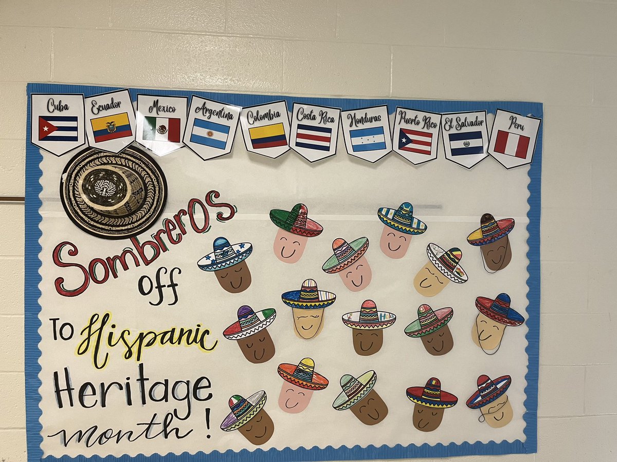 Our Spanish teacher made this to begin our school wide celebration of #HispanicHeritageMonth.

Proud to be Latina!🇵🇷❤️