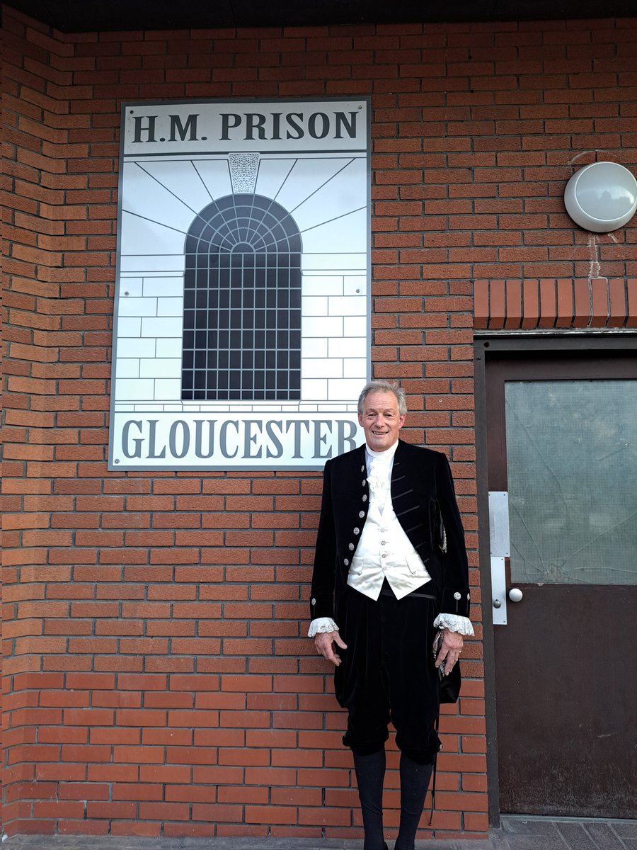 At the haunted and (now) unused Gloucester Prison to welcome some brave and Hardy souls doing a sponsored sleepover to raise money for Young Gloucestershire, a charity that does so much good with young people.