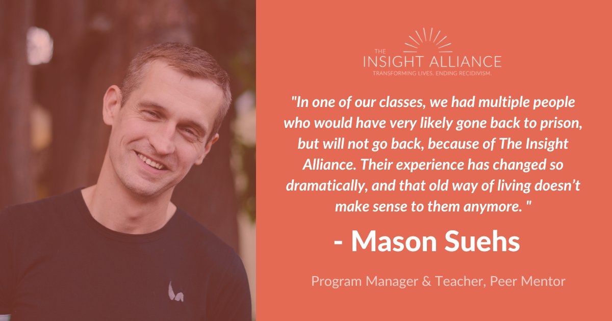 Have you met Mason yet? He is one of our wonderful teachers and mentors here at The Insight Alliance! When he’s not working, Mason enjoys spending time at the river and getting out in the sun during camping trips! 🌞

#TheInsightAlliance #TransformingLives #EndingRecidivism
