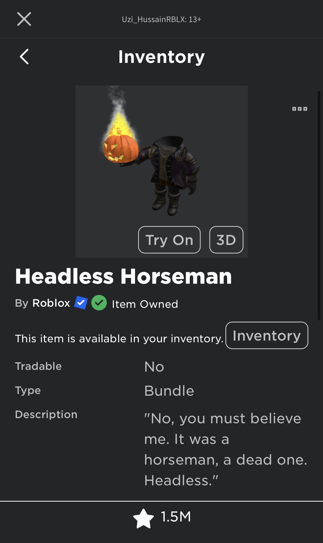 Headless Horseman - Roblox