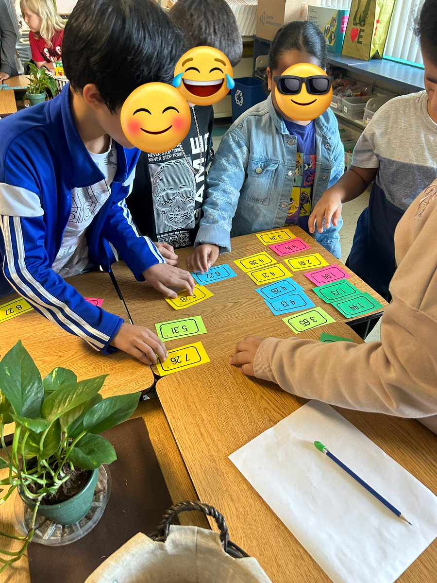 Student collaboration with ordering decimals from least to greatest. #BingBulldog