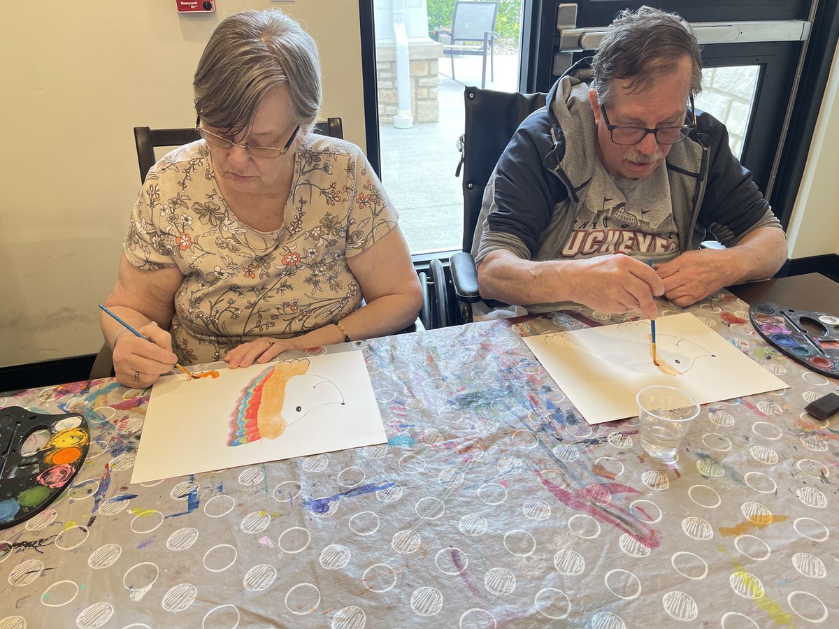 TaylorSpringsHC's tweet photo. Our legacy residents had a great time during our Artisans Program, making the cutest hedgehogs!🎨
#Legacy #TrilogyBFF #TaylorSpringsHC https://t.co/ziQEPwSaKc