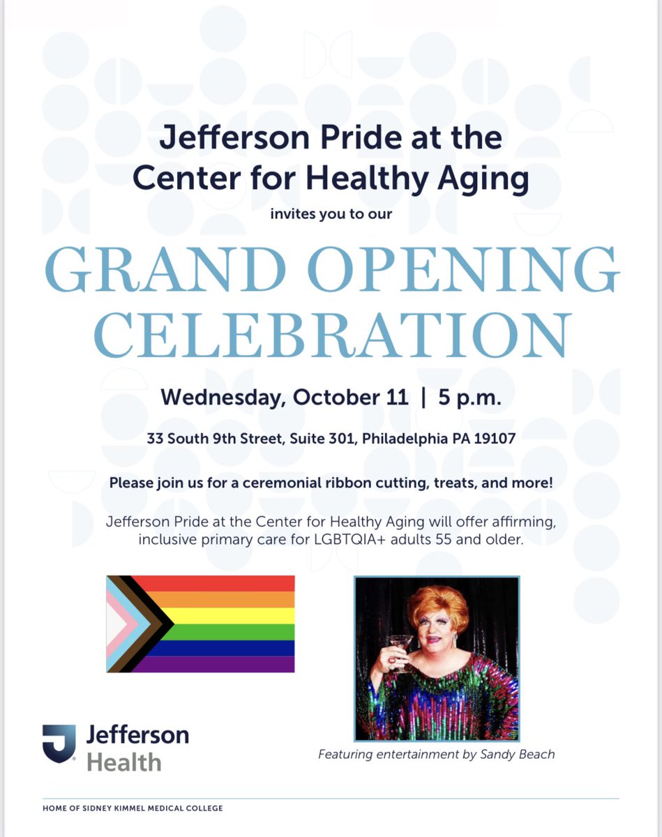 KristineSwartz3's tweet photo. @TJUH dedicated to providing access to safe and inclusive care for LGBTQIA+ older adults @mikedanmd  #jeffersonpride #geriatrics https://t.co/veauNGA5Vp