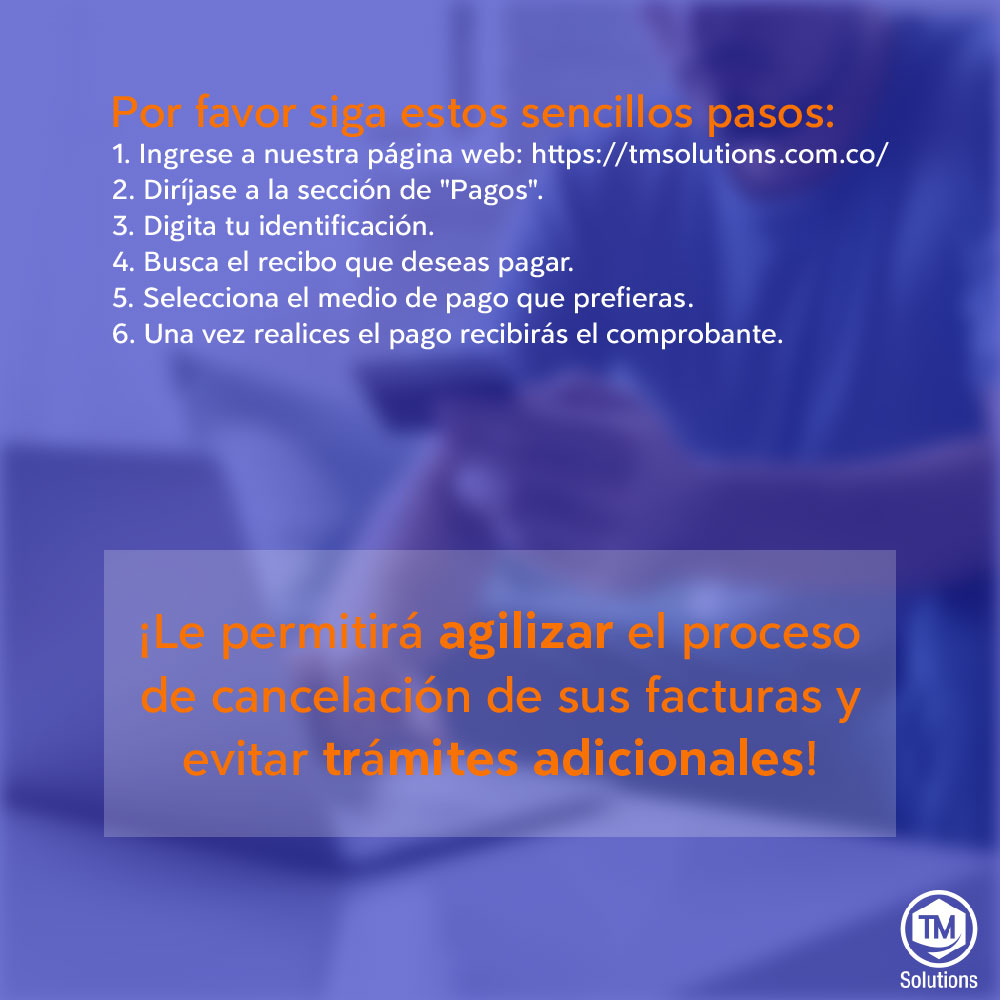 tmsolutionssas's tweet photo. Paga tus facturas desde nuestra página web 😄 👍 https://t.co/pfUgrt8YyA