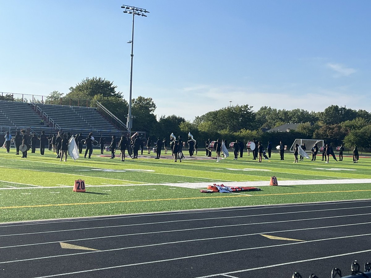The award winning Mighty Mighty Raptor band practicing before tonight’s game. #richinstudentsuccess