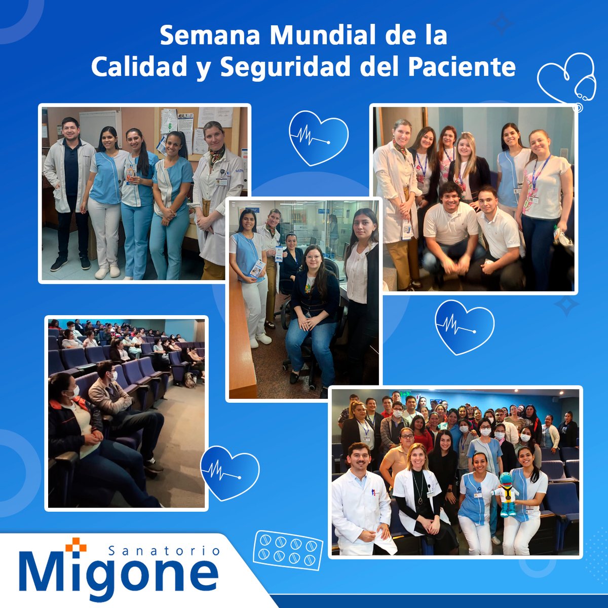 Continuando con la #SemanaMundialdelaCalidadySeguridaddelPaciente, compartimos fotos de nuestro equipo de #CalidadySeguridad en su recorrido por el #Sanatorio, creando consciencia y reafirmando que cada acción cuenta y cada paciente merece recibir atención segura y cálida
#Migone