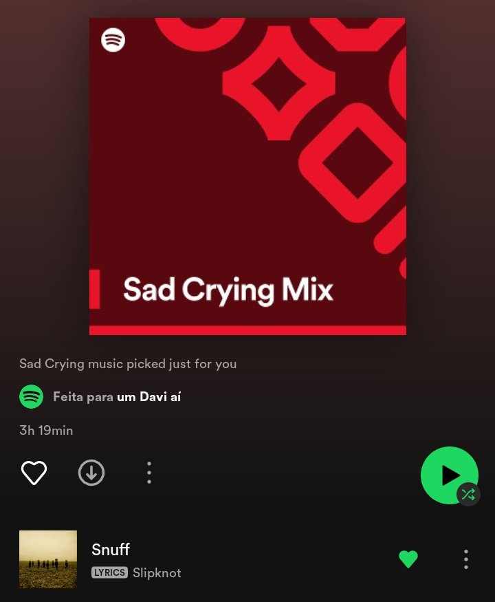 você | a primeira música do seu sad crying mix