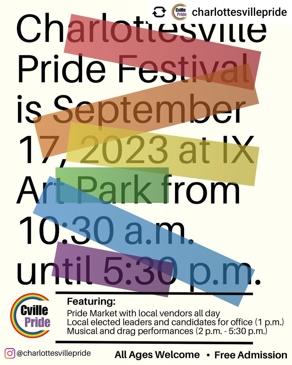 Come see us this Sunday at #charlottesvillepride! #sapphiclit #pride