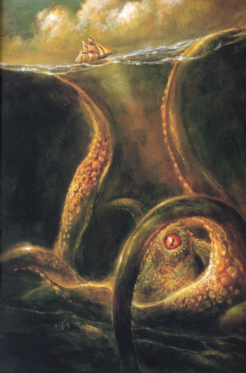metaldaveh's tweet photo. The Kraken Wakes by Bob Eggleton from Book Of Sea Monsters
#art #paintings #BobEggleton #Kraken #SeaMonsters https://t.co/ZLMQjBsauM