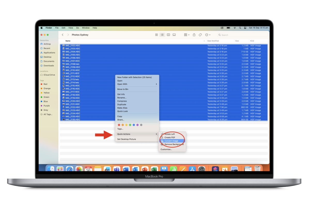 julpar75's tweet photo. #MagicalMacMoments
Did you know you can convert HEIC images in Finder?
And you can create a PDF of a selection of images instantly too! 🤯 So great for collating photo evidence of student learning. #digital portfolio.
#macdoesthat
#inspiredbyit #APLS https://t.co/8lN8qkkhcc
