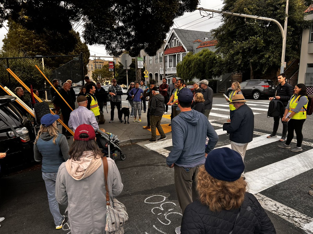 Thank you to everyone who came out for the tour. There were great ideas from all of our neighbors who came out. We’ll keep following the process with SFMTA and let you know when and how to take action to get the design we all want for our favorite Slow street.
