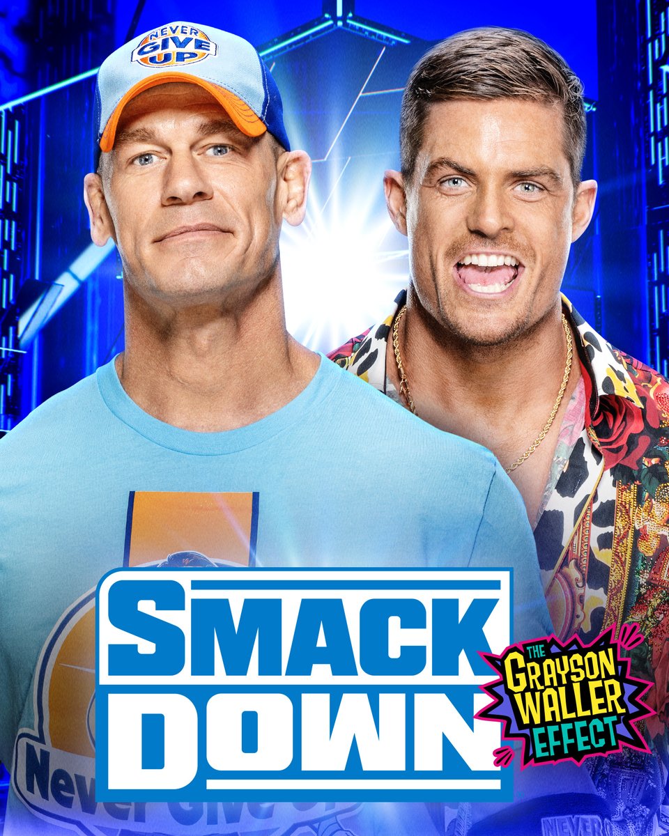 WWENZ's tweet image. Today on #SmackDown, catch The Greatest of All Time @JohnCena who joins @GraysonWWE on The #GWEffect PLUS @RealLAKnight battles @mikethemiz in a #WWEPayback rematch!

And more! Tune in LIVE 12pm (NZST) on @skynz 5!  
➡️ wwe.com/shows/smackdow… #WWENZ