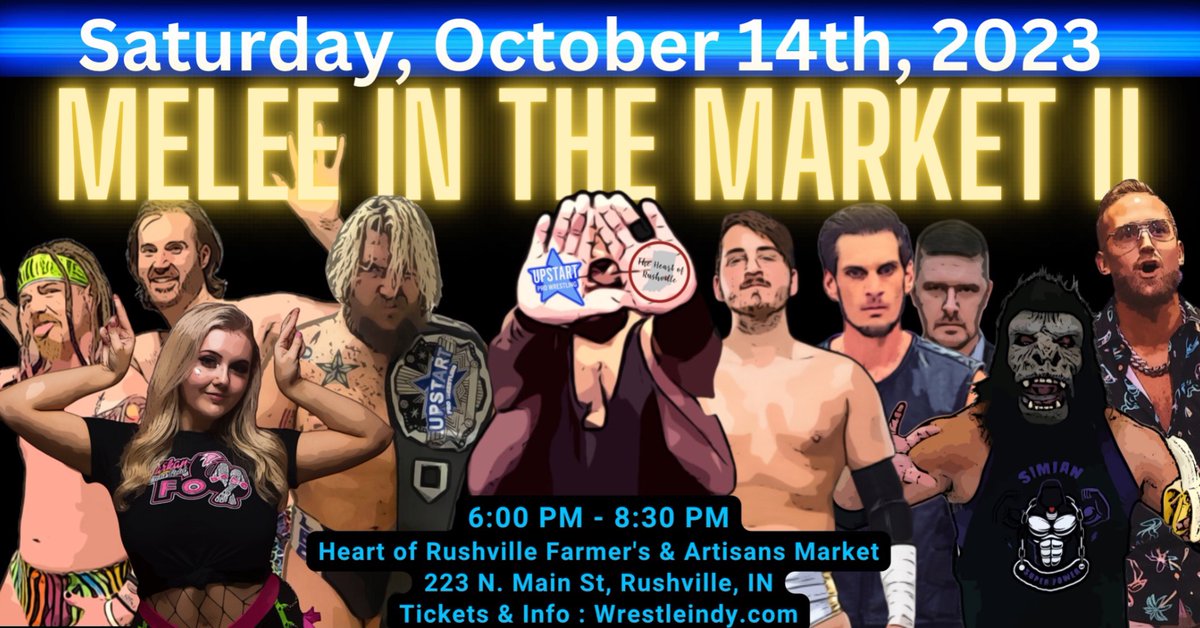 Tickets for Melee in the Market are on sale now! Get your tickets today at 
eventbrite.com/e/upstart-pro-…