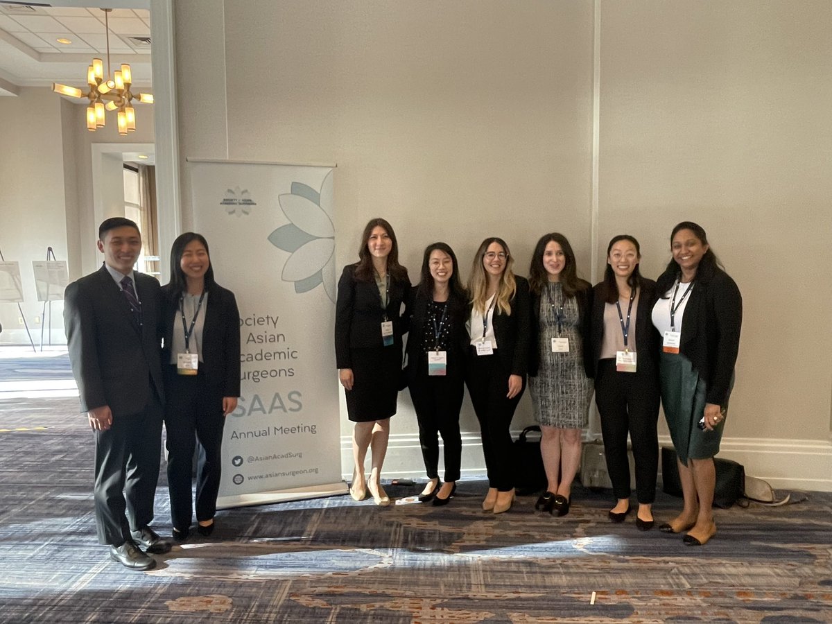 Bravo to <a href="/SChaoMD/">Steven Chao MD, FACS</a> <a href="/TJu234/">Tammy Ju, MD, FACS</a> Dr. Sundarum, Dr. Saldinger for mentoring and inspiring 7 residents from <a href="/nyphospital/">NewYork-Presbyterian</a> <a href="/WCMSurgery/">Weill Cornell Medicine Surgery</a> to present amazing research at #SAAS2023 <a href="/AsianAcadSurg/">SocAsianAcadSurg</a> <a href="/Claire_EdenMD/">Claire Eden, MD</a> <a href="/Juliehong77/">Julie Hong, MD</a>, <a href="/AmberCGoodspeed/">Amber Chen-Goodspeed, MD</a>, Charles, Angelina, <a href="/yuanvictoriamd/">Victoria Yuan, MD</a>, <a href="/verolayrisse/">Veronica Layrisse, MD</a>