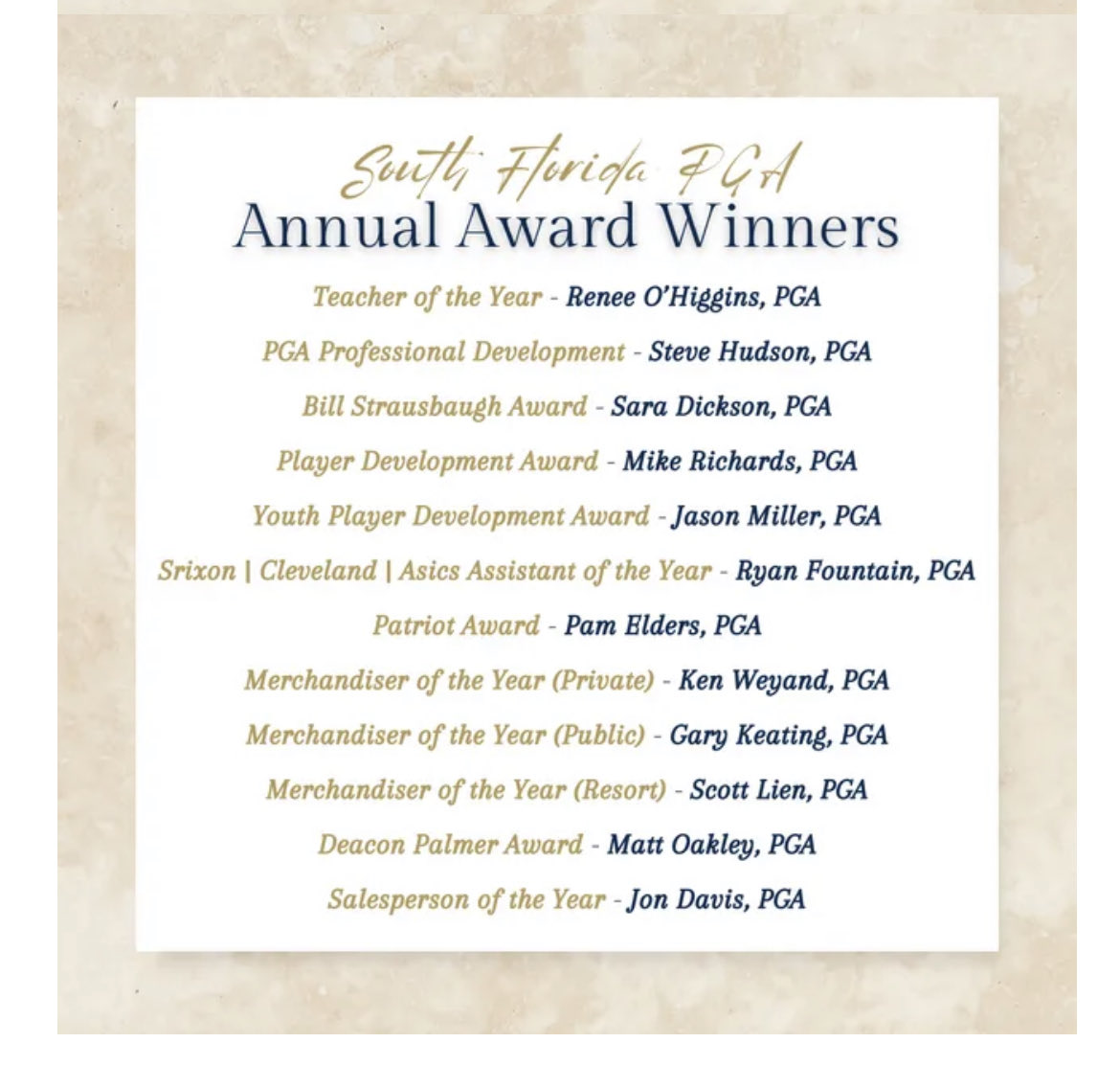 NBPSGolf's tweet image. I was just named the 2023 SFPGA Section PLAYER DEVELOPMENT AWARD WINNER. Thank you to the SFPGA and the Selection committee. Congratulations to all my fellow Award winners.