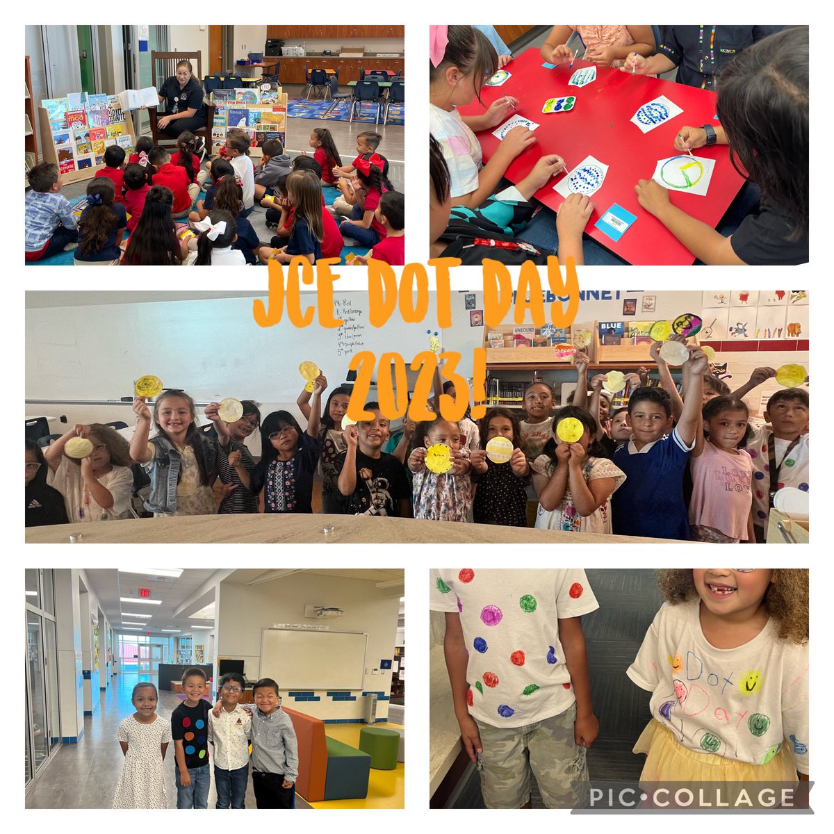 JCE made their mark for the 20th anniversary of #InternationalDotDay! @DotClubConnect @peterhreynolds #SISD_Reads #SISD_Librarians #SISD_Libraries #TeamSISD