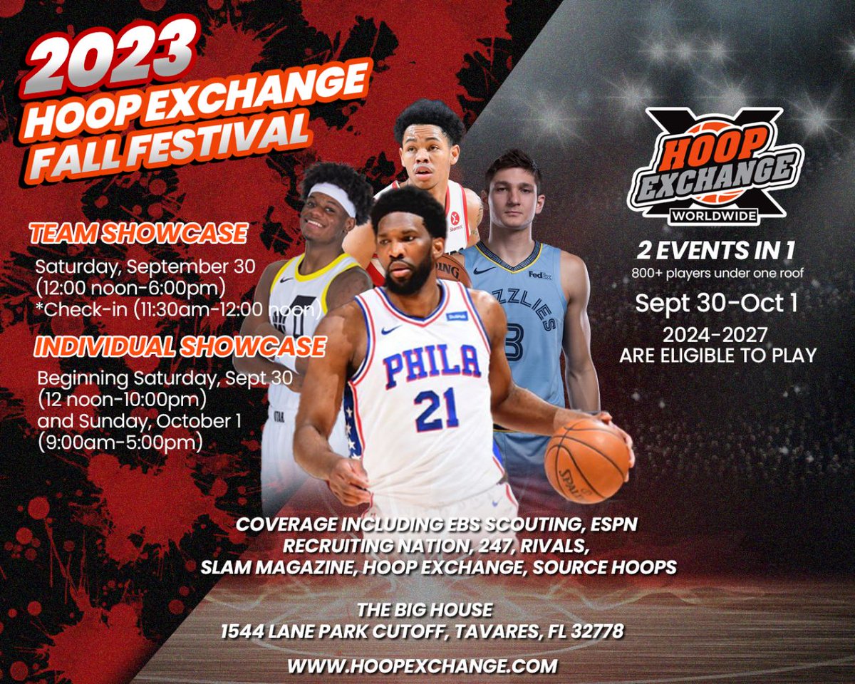 HoopExchange's tweet photo. 2 weeks away!!!!!!!
Biggest event of the season
Great teams, great players and the national/regional media and scouts

@BallerTV to capture it all! https://t.co/JxBZXotc8K