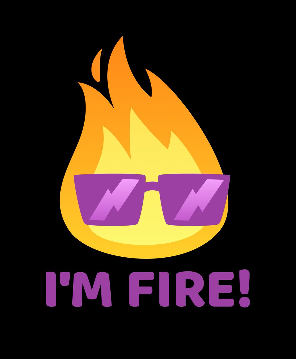 My kids have been using the word "Fire" lately to describe clothes, people, games, and food. So I made a sticker: redbubble.com/i/sticker/I-m-…

#fire #lingo #sticker #illustration #slang
