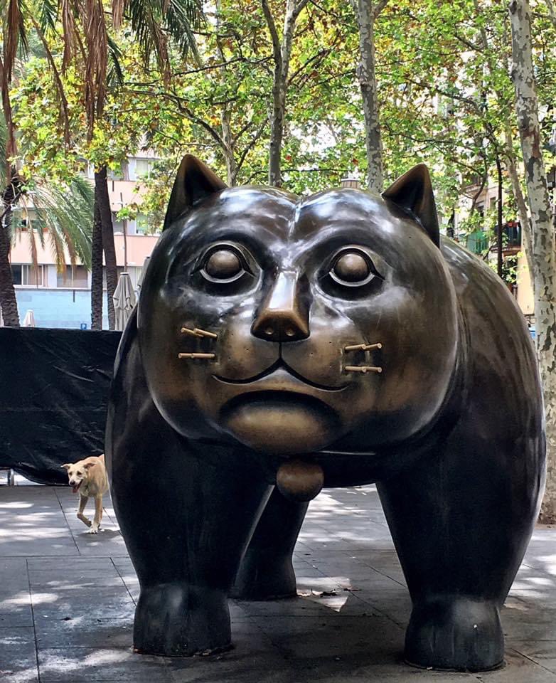 WhosKateStrange's tweet photo. In advance of #Caterday #Botera “Cat from the Raval" ….oh & he’s def not been to the vets. RIP Fernando Botero. https://t.co/bXZHpX4RxZ