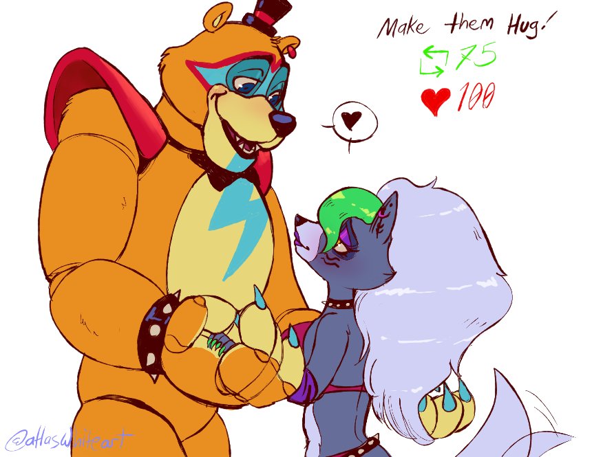 atlas*white 🐺🐻 on X: Fix Him, 1/3. (FNAF, Monty && Glamrock Bonnie)   / X