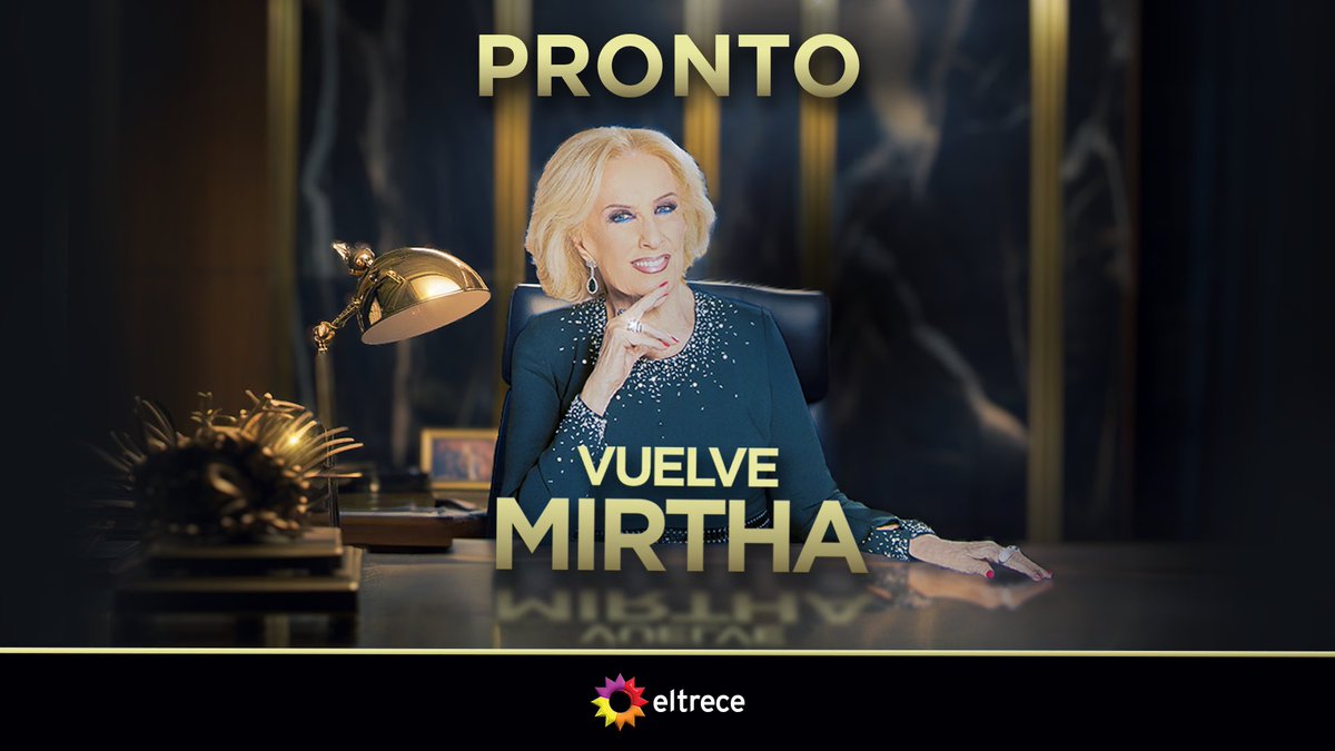 Pronto vuelve <a href="/mirthalegrand/">Mirtha Legrand</a> a #eltrece #MirthaLegrand ✨