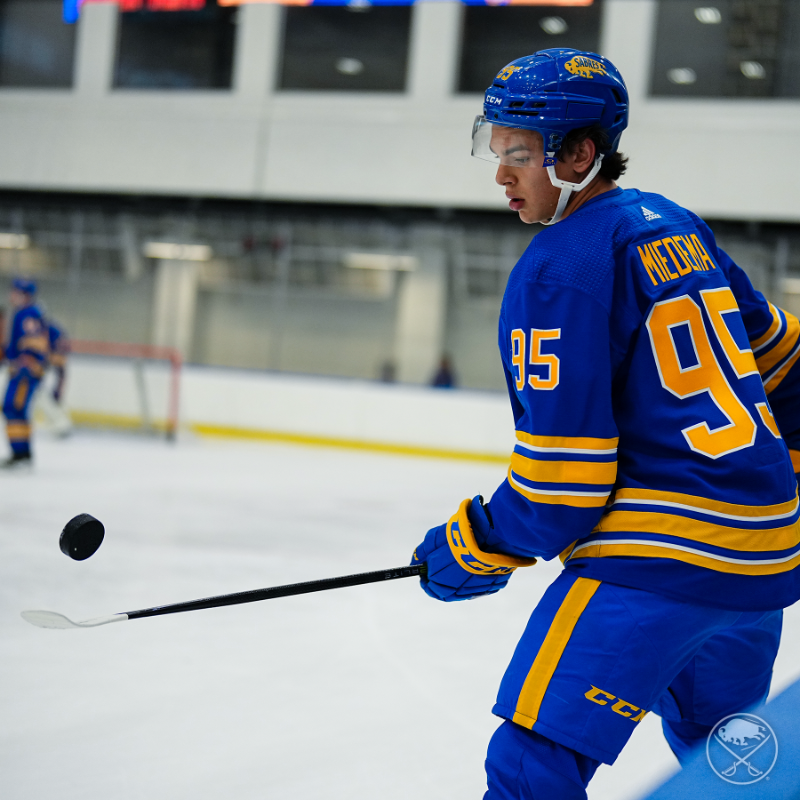 BuffaloSabres's tweet photo. We are live from the Prospects Challenge! 🏒

Sabres prospects take on the Montreal Canadiens prospects at 7 p.m.
